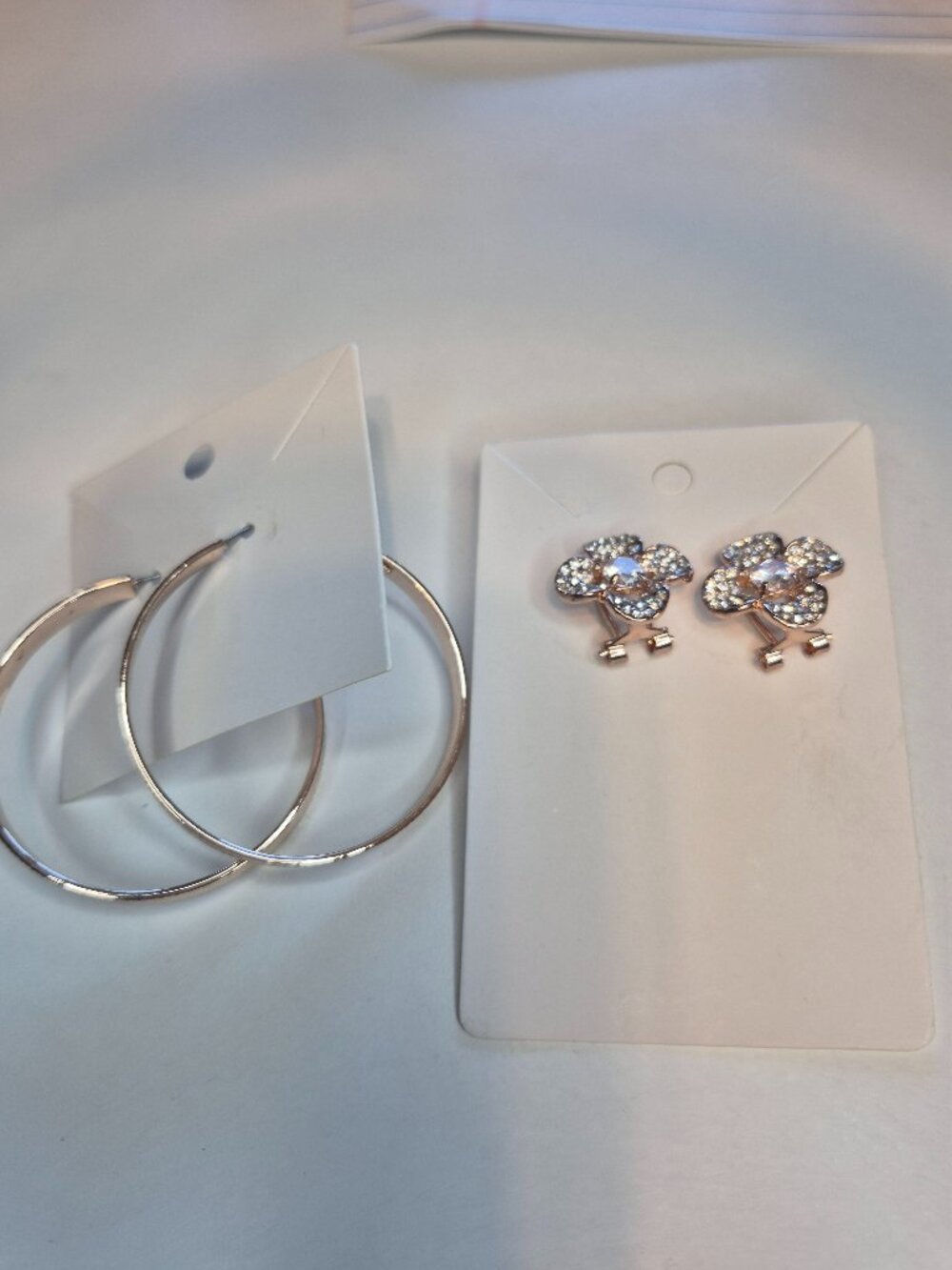 CLEARANCE 2 Pairs of Rose Gold Earrings